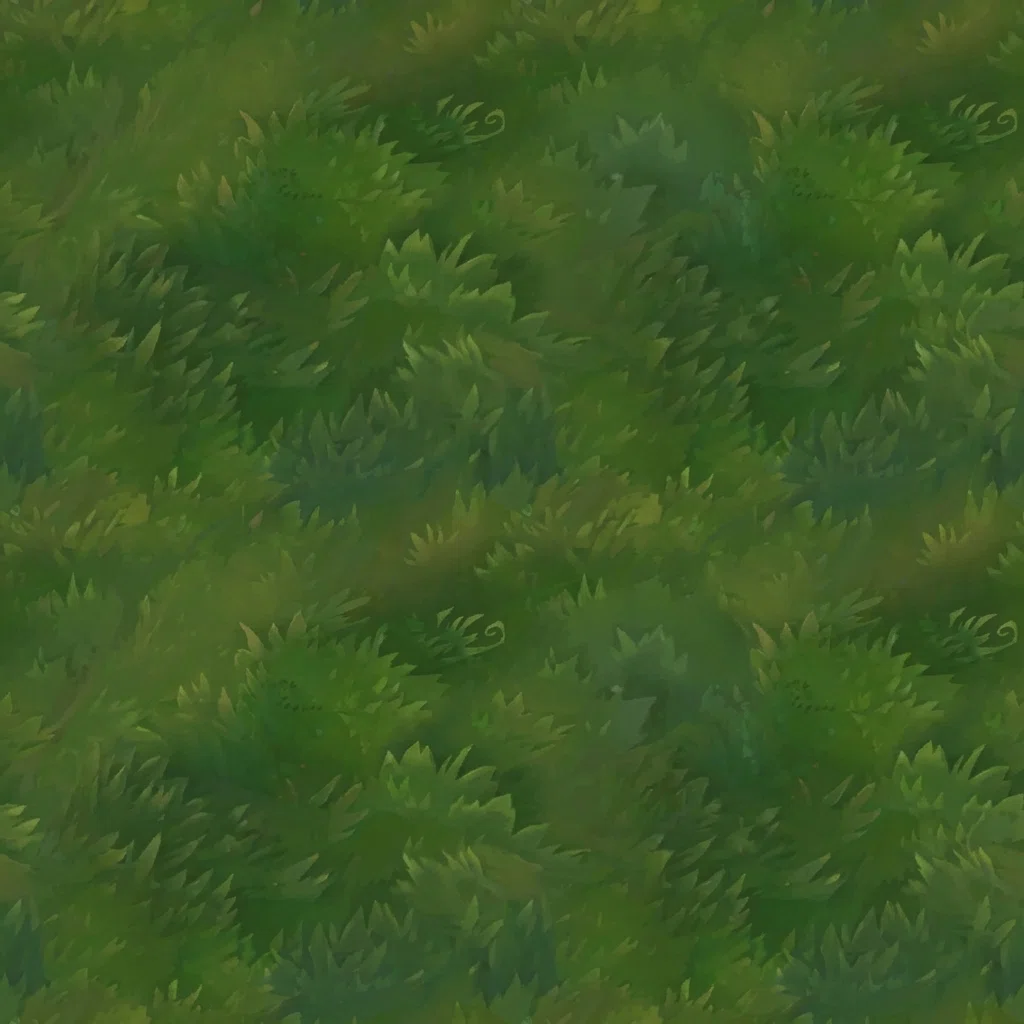 AI-generated seamless stylized grass texture